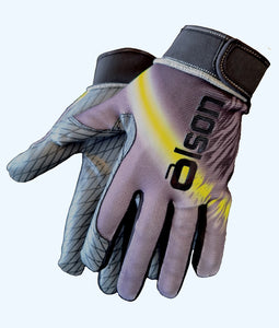 *NEW* Friction Unisex Curling Gloves Grey/Lemon Lime